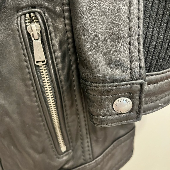 MICHAEL MICHAEL KORS Vintage Lambskin Leather Jacket Black (1X) GUC - Picture 7 of 9